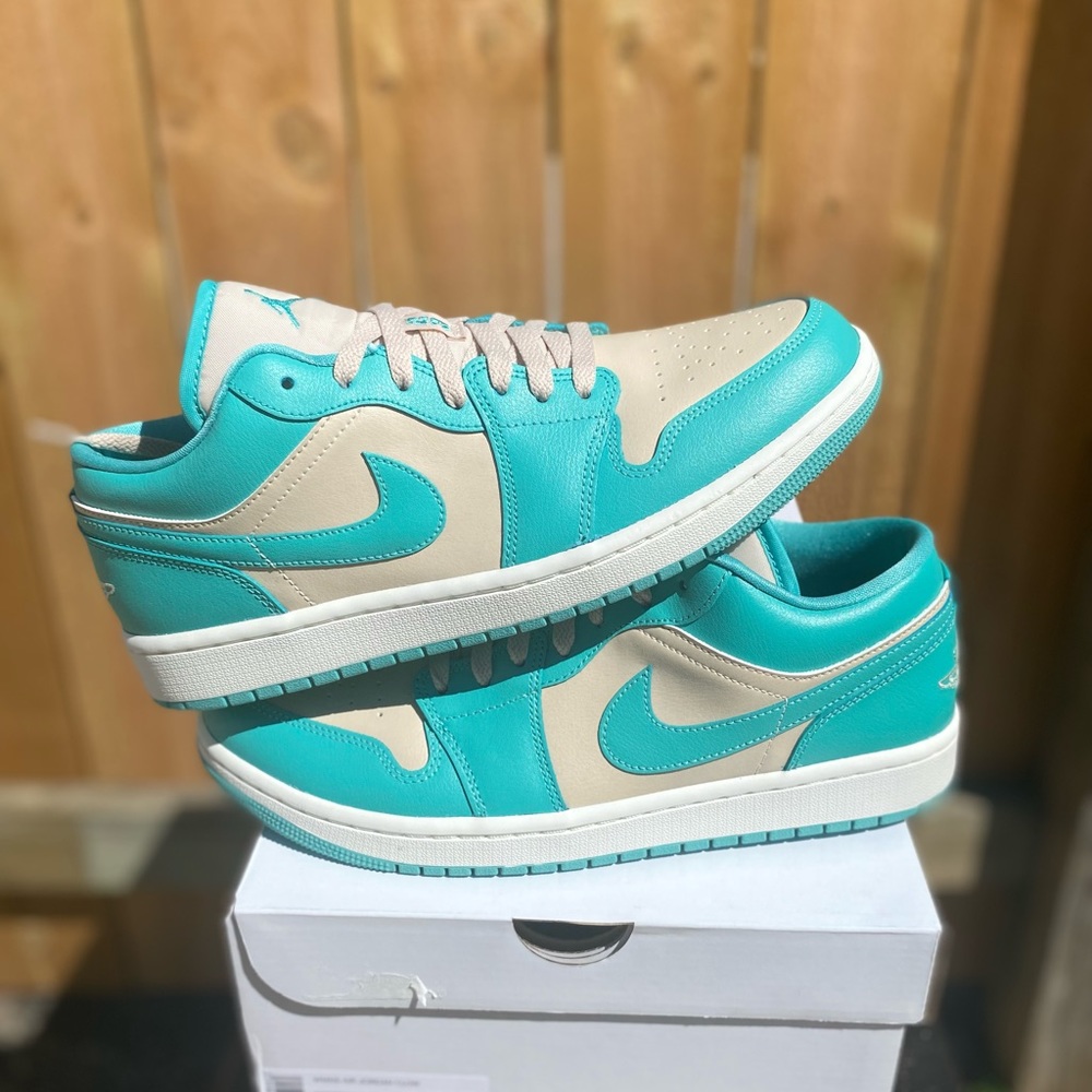 Jordan 1 Low Washed Teal Size 10 Mens VNDS